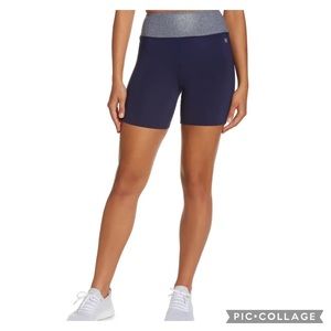 EleVen by Venus Williams Ocean Breeze Bike Short in Blue NWT Workout Gym